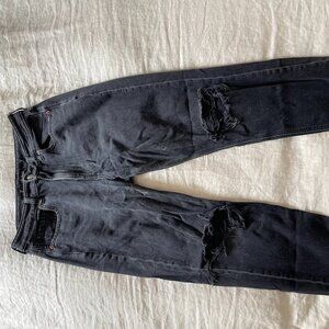 American Eagle Women's Black Mom Jeans